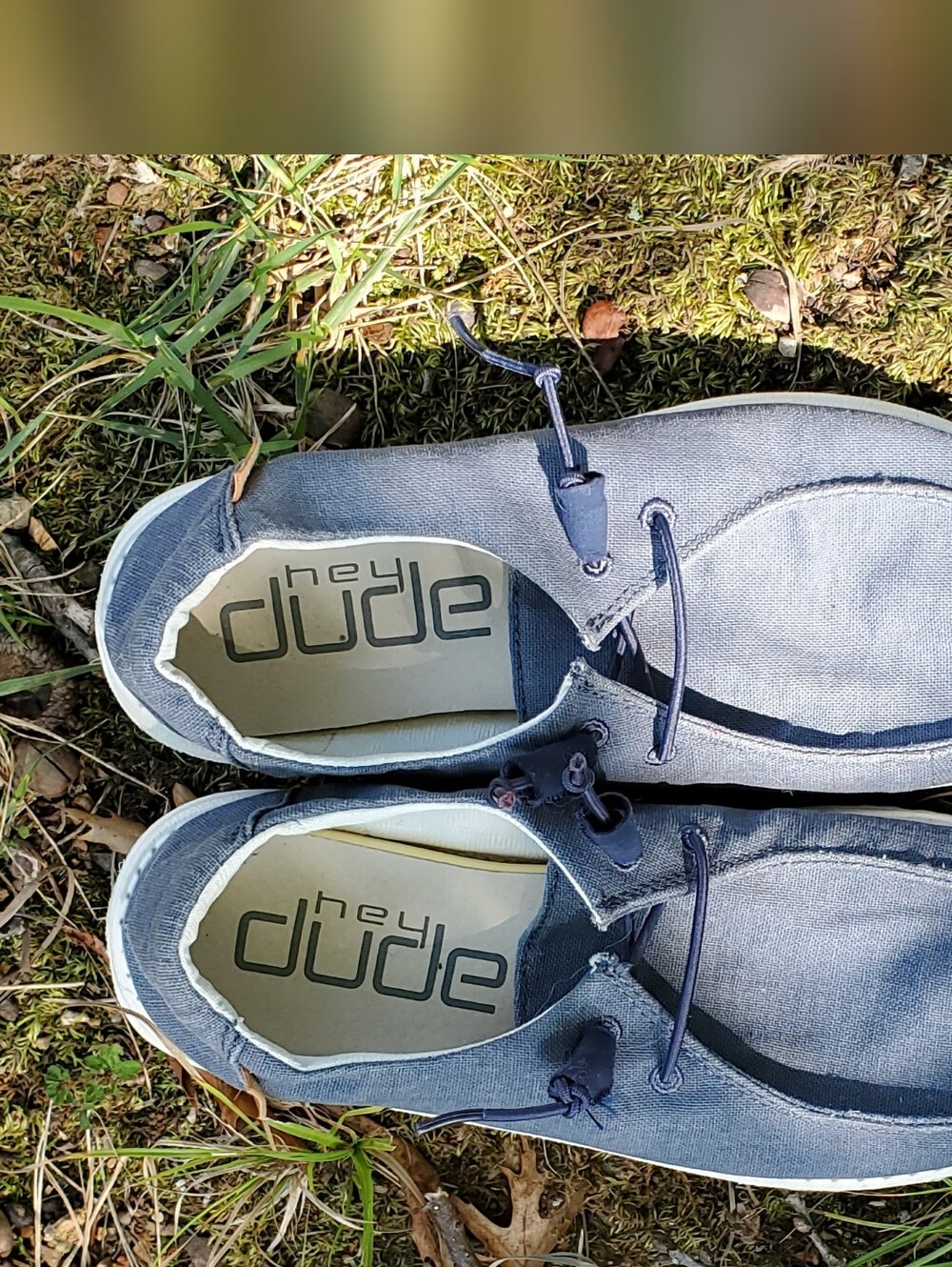 Hey Dude "Wendy" Linen Women's 8 Chambray Blend Shoes Lightweight Slip On EUC - Picture 13 of 15
